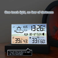 Reloj De Mesa Digital Con Clima Y Temperatura Higrómetro Uso Doméstico Pilas AA Para Dormitorio Y Sala De Estar - details 5