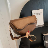 Bolso De Hombro Pequeño De Cuero PU Vintage Para Mujer Bolso Transversal De Moda Con Cierre De Cubierta Y Pochete Interior - details 1