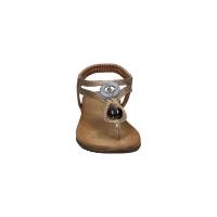 AMARPIES ABZ23574 Sandalias planas de Mujer 32597 24V ESCLAVA TIRAS CUERDA PIEDRAS BRONCE - details 2