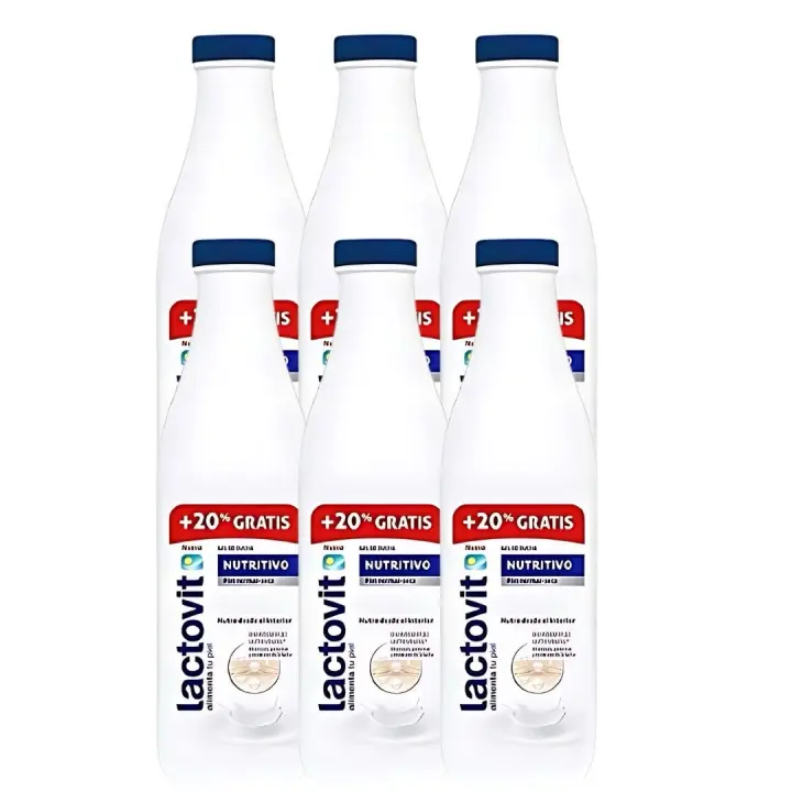 Lactovit Gel de Ducha Nutritivo Pack AHORRO 6 x 720ml - Hidratación intensa y protección de la barrera cutánea para una piel suave y radiante - 1