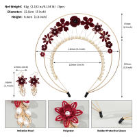 Diadema De Ángel Para Novia Dorada Con Halo Y Perlas Diadema De Diósisa Para Mujeres Y Niñas Adorno Elegante Para Bodas Y Fotografías - details 5