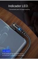 Cable Type C Rojo USLION 180 Grados Rotación 3A Carga Rápida Para Samsung Xiaomi Cable De Datos USB C Adaptador Cargador - details 6