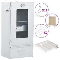 vidaXL Horno Ahumador de BBQ con Generador Humo Frío Parrilla Acero Galvanizado Dimensiones 44.5x29x83 cm (21x21x4.5 cm),  44.5x29x83 cm (27x27x4.5 cm),  44.5x29x110 cm (21x21x4.5 cm) y mas - details 2