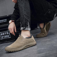 Zapatos De Trabajo Antideslizantes Para Hombre Tenis Casuales De Cuero Slip-on Para Caminar Confort Primavera/Otoño Talla Verdadera - details 2