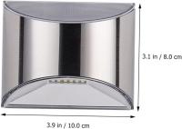 PORCHEDDU Paquete de 4 Luces Solares de pared para Exterior, impermeable, para Terraza, Valla, Escalera, Jardín, patio, barandilla, LED Blanco Cálido - details 2