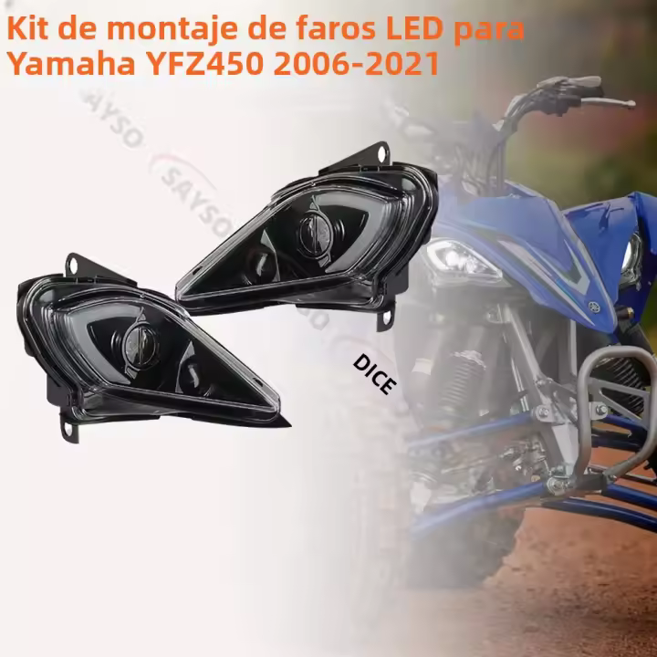 Faros Ajustables LED DRL Para Yamaha Raptor 700 700R YFZ450 YFZ450R YFZ450X Wolverine 450 350 Señal De Giro 2006-2022 Paquete De 2 - 1