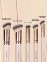 MAANGE 5 Pcs Cepillos De Maquillaje Portátiles Para Viajes Cepillo De Polvo Cepillo De Rubor Cepillo De Base Cepillo De Contorno Regalo De San Valentín - details 2