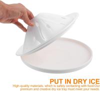 Dip de melamina en el tazón de hielo Mountain Shape Dip Cooler Bandeja de servir Ensalada Snack Bowl &; Postre Seafood Preservation Plato para Hot Pot Picnics - details 1