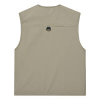 Chaleco De Moda Para Hombre FGKKS Color Sólido Estilo Herramienta Delgado Con Multiple Bolsillos Casual Cierre De Cremallera Talla Regular - details 2