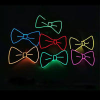 Cuello Tiesa Luminoso Para Hombres Con Luz LED EL Wire Neón Para Fiestas Halloween Navidad Decoración De Ropa Para Bares Clubes Escenarios - details 0