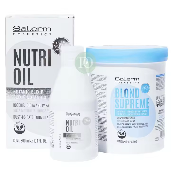 Kit Profesional Salerm Blond Supreme - Decoloración 500 g + Nutri Oil 300 ml - 1