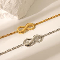 Encanto Collar de 8 caracteres con amor ilimitado pulsera pendientes para mujeres amor infinito Simple conjunto de joyería significativa regalos , estilo fresco de acero de titanio para mujer, conjunto de accesorios simples y versátil, superventas - details 0