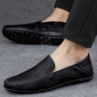 Zapatos Casuales Para Hombre De Cuero Legítimo Lujo Italiano Mocasines Hechos a Mano Transpirables Botines Slip-On Talla Grande - details 12