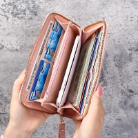 Cartera De Moda Para Mujer Con Cierre De Cremallera Larga Bolso Monedero Portatarjetas De Cuero PU Cartera Estilo Panel - details 2
