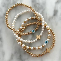 Pulsera De Mujer Estilo Bohemio Hecha a Mano Con Cuentas De Cobre Y Piedra De Hierro Temática De Playa Moda De Verano - details 1