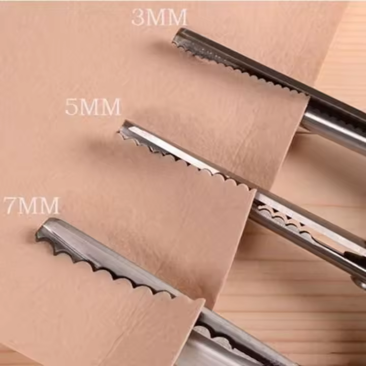 Tijeras De Costura DIY Herramientas Necesarias Tijeras De Encaje Onduladas De Acero Inoxidable Para Tailor 3/5/7mm - 1