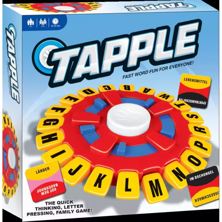 TAPPLE Juego de Palabras de Ritmo rápido en Español, Juego de Mesa, Juego para Adultos y Niños, 144 categorías en 36 Tarjetas, Juegos para niños +8 años, 2 a 8 Jugadores - 1