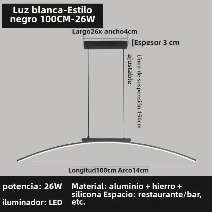 Lámpara Colgante Nórdica De LED Para Decoración Interior De Habitación Y Sala De Estar Techado De Aluminio Blanco Iluminación Doméstica - 1