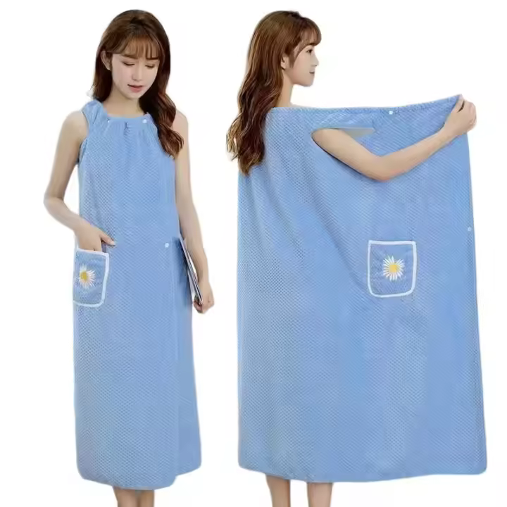 Toalla De Baño Absorbente De Poliéster Para Mujer Estilo Rectangular Secado Rápido Lavable a Máquina Comprimido Adecuada Para Adultos - 1