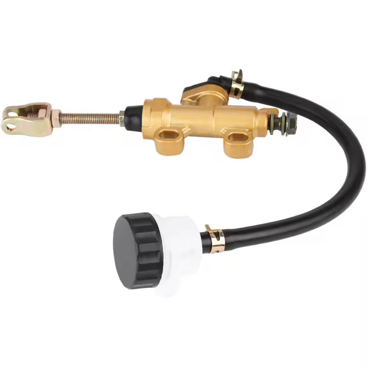 Cilindro Maestro de freno trasero, cilindro hidráulico Bomba de cilindro de reconstrucción trasera Bomba de cilindro maestro de freno hidráulico universal con tanque para motocicleta todoterreno - 1