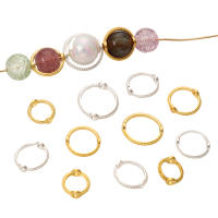 Set De 50 Piezas De Abalorios De Aleación Con Retención De Color Para Manualidades Joyería DIY Anillo De Agujero Doble Y Bola De Hilo Para Bolsos - details 0