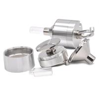 1Pc Molinillo De Especias De Metal 44mm Con Funnel Y Contenedor De Alimentos Herramienta De Cocina Molinillo De Hierbas Con Botella De Vidrio Para Tabaco - details 1