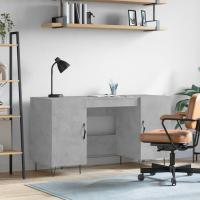 vidaXL Escritorio madera de ingeniería roble marrón 140x50x75 cm en color Marrón roble/Blanco/Roble Sonoma y más | estructura resistente ideal para salón dormitorio o estudio - details 3