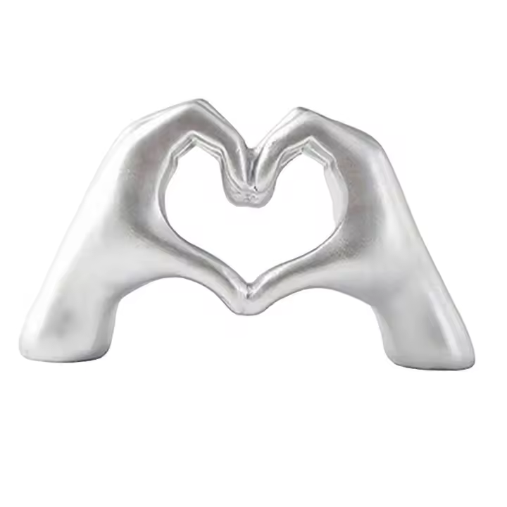 Amor corazón mano estatuilla en forma de corazón gesto resina estatua escultura hogar Oficina boda fiesta escritorio decoración ornamento - 1
