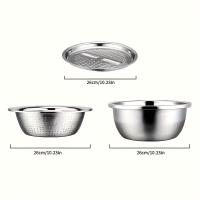Tapa De Tazón De Cocina Multifuncional De Acero Inoxidable 3-Piezas Cortador Desmontable De Capas Para Frutas Y Verduras - details 5