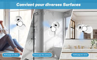 Robot Limpiador de Ventanas 5600PA Potente Succión Sistema Anticaídas Triple con UPS y Cuerda de Seguridad Pulverización Automática Control Remoto 20 Minutos Autonomía Detección de Bordes 3 Modos Limpieza para Cristales Limpiaventanas Automático - details 2