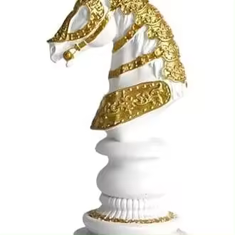 Escultura elegante de pieza de ajedrez de resina para decoración del hogar, Rey - 1