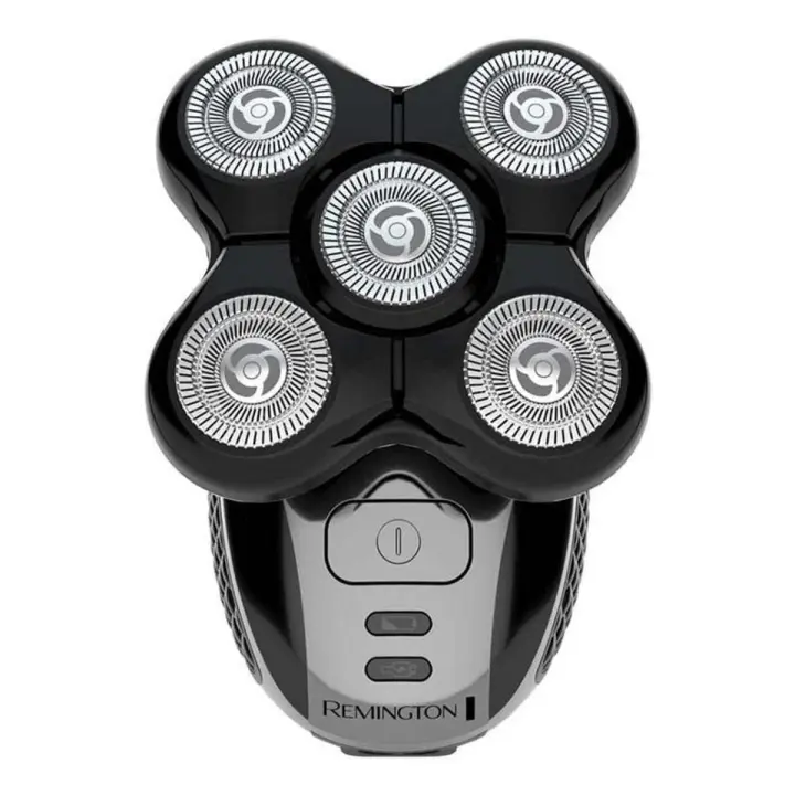 Remington Afeitadora Profesional Rotativa XR1500 | 5 Cabezales Flexibles, Inalámbrica, 100% Resistente Al Agua, Para Afeitar Cabeza Y Cortar Pelo, Color Negro, Incluye Neceser - 1