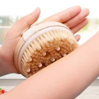 Cepillo De Masaje Para El Cuerpo Con Pincel De Madera Suave Para Exfoliación Y Masaje Límpido SPA Uso Seco Y Húmedo Herramienta De Cuidado De La Piel - details 0