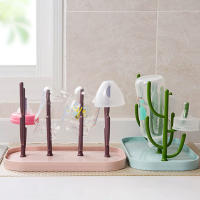 Soporte De Encaje Para Botella De Leche En Forma De Árbol Para Bebés Organizador De Secado a Prueba De Polvo Regalo De Pascua - details 3