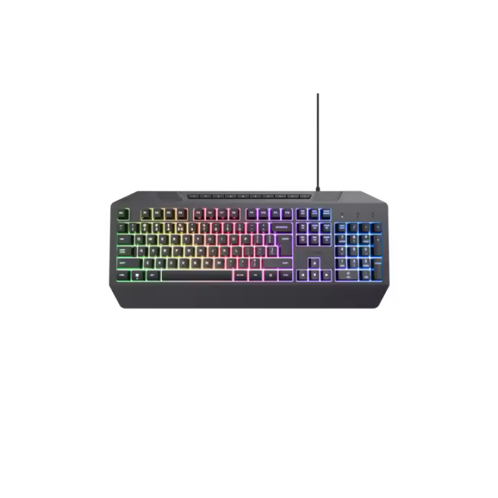 Trust - TRUST TECLADO GTX 836 EVOCX GAMING CABLE USB MULTIMEDIA LUCES RAINBOW LED NEGRO 24998 - 1