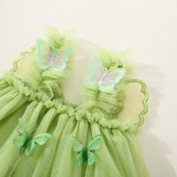 Vestido De Princesa Para Niñas Con Alas De Mariposa Y Tirantes Colgantes Vestido De Malla Lindo Para Verano Adecuado Para Niñas De 0-3 Años Estilo Cute Material Poliéster - details 5