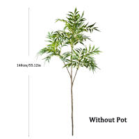 Arbol Artificial Grande De 78-140cm Hojas De Nandina Y Palma Real Tacto Planta De Bambú Falso Para Decoración De Jardín Oficina Y Hogar - details 13