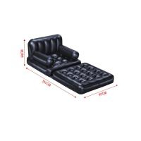 Sofá cama hinchable negro multi posición de una plaza o dos plazas 191x97x64cm o 188x152x64cm - details 1
