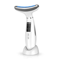 CkeyiN Máquina De Levantamiento Facial Y Cuello Masajeador Fototerapia Instrumento De Masaje Ocular Vibration Anti Arrugas Eliminador De Doble Mentón - details 34