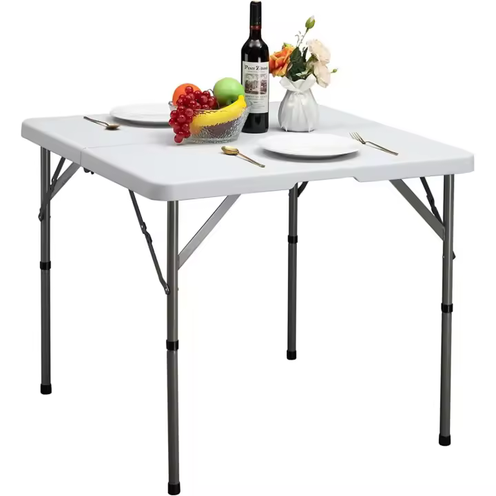 Mesa Plegable Mesa de Camping 87cm, Mesa Cuadrada Portatil Mesa de Jardín Mesa de Balcón Mesa de Cocina Mesa de Picnic Mesa de Fiesta Exterior Interior - 1