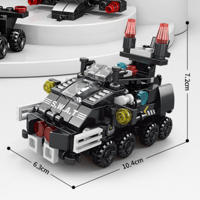 Nueva Kit De Bloques De Construcción DIY 6en1 Coche Policial Helicóptero Misil Vehículo Militar Para Niñas Modelo De Película Juguete Educativo Para Niños - details 4