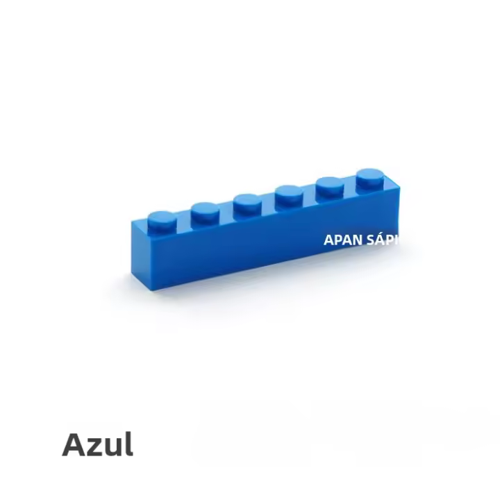 40pcs Bloques De Construcción DIY Figuras Gruesas 1x6 Dots Juguetes Educativos Creativos Compatibles Con Plástico 3009 Para Niños - 1