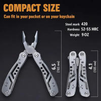 Multiherramienta 24 En 1 Con Tijeras Profesionales Para Sobrevivencia Camping Y Caza Regalos Para Hombres Papá Esposo - details 4
