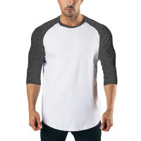 Camiseta De Entrenamiento Fitness Para Hombres Manga Larga Algodón Transpirable Ropa Deportiva Correr Gym Bodybuilding Color Sólido - details 7