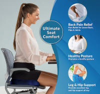 Cojín De Gel Antideslizante Y Memoria Para Oficina Y Coche Alivio De La Presión Coccyx Sillón Sedentario Removible Y Lavable - details 0