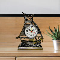 Reloj De Mesa Decorativo Con Figura De Navegación Reloj De Alarma Para Cocina Dormitorio Oficina Sala De Estar Adecuado Para Niños Estilo Retro - details 3