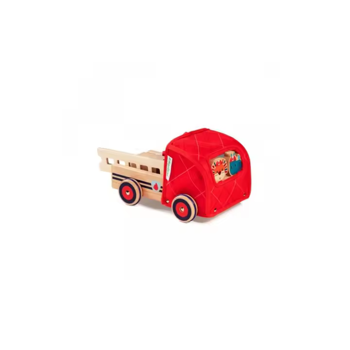 Lilliputiens Camión de Bomberos de Madera para Niños +2 Años - 1