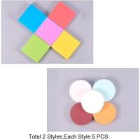 10 Piezas De Bloques De Grabado De Goma Planos Redondos Y Cuadrados Mixtos De 50 Mm Para Principiantes O Profesionales Scrapbooking Colores Mixtos - details 1