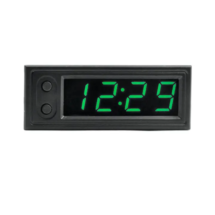 Reloj Digital LED Para Coche 3 En 1 Con Medidor De Voltaje Y Temperatura Accesorio Electrónico Luminoso Para Automóviles - 1
