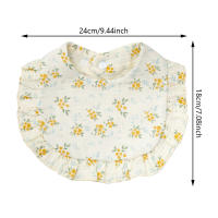 Bebé Bibs Impresión Floral Toalla De Saliva Ajustable Con Cierre De Encaje Muselina Algodón Ropa De Baño Para Niñas Arco Iris a Grado - details 2
